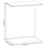 vidaXL Table d'appoint Blanc 55x35x66 cm Bois d'ingénierie