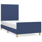 vidaXL Cadre de lit sans matelas bleu 90x190 cm tissu