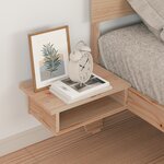 vidaXL Cadre de lit avec tables de chevet Marron 90 x 190 cm