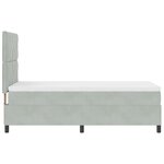 vidaXL Lit à ressorts avec matelas Gris clair 100 x 200 cm Velours