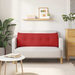 vidaXL Coussin de Dos Rouge 140 x 24 x 50 cm tissu