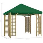 vidaXL Belvédère 3x3 m Vert