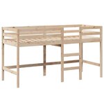 vidaXL Lit superposé et échelle et toit 90x190 cm bois de pin massif
