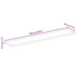 vidaXL Dessus de table 180x20x3 8cm bord vif bois massif manguier brut