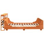vidaXL Cadre de lit sans matelas cire marron 135x190cm bois pin massif