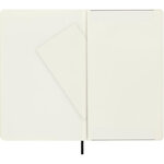 Carnet piqué moleskine souple noir 13 x 21 cm - ivoire uni -192 pages