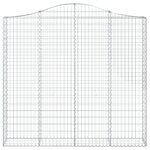 vidaXL Paniers à gabions arqués 12 Pièces 200x30x180/200 cm Fer galvanisé