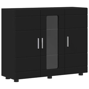 vidaXL Cabinet en Bois Noir 88 5 x 30 5 x 73 cm Bois d'ingénierie