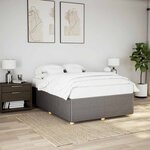 vidaXL Cadre de lit sans matelas taupe 160x200 cm tissu