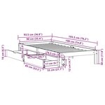 vidaXL Cadre de lit avec tiroirs sans matelas 90x190 cm