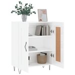 vidaXL Buffet Blanc brillant 69 5x34x90 cm Bois d'ingénierie