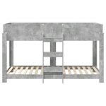 vidaXL Lit Superposé pour Enfants Gris béton 100 x 190 cm