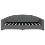 vidaXL Lit de jour avec matelas gris foncé 90x190 cm tissu