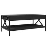 vidaXL Table basse avec LED infini noir 90x50x38 cm