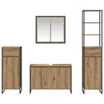 vidaXL Ensemble de mobilier de salle de bain Chêne artisanal