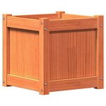 vidaXL Jardinières 2 Pièces cire marron bois de pin massif