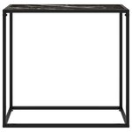 vidaXL Table console Noir 80x35x75 cm Verre trempé