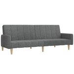vidaXL Canapé-lit à 2 places gris clair tissu