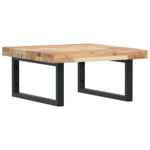 vidaXL Étagère de vasque murale acier et bois massif d'acacia