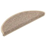 vidaXL Tapis d'escalier autocollants 30 Pièces 56x17x3 cm beige foncé