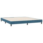 vidaXL Cadre de lit sans matelas bleu foncé 180x220 cm velours
