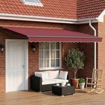 vidaXL Auvent rétractable électrique Rouge bordeaux 4 5 × 3 m