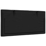 vidaXL Coussin de tête de lit noir 100 cm tissu