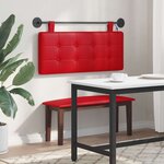 vidaXL Tête de lit suspendue Avec lumière LED Rouge Simili cuir