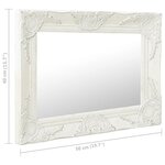 vidaXL Miroir mural style baroque 50x40 cm Blanc