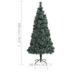 vidaXL Sapin de Noël artificiel pré-éclairé et support vert 180 cm PET