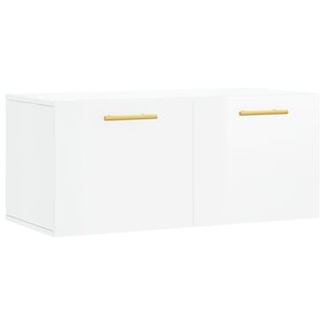 vidaXL Armoire murale blanc brillant 80x36 5x35 cm bois d'ingénierie