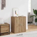 vidaXL Armoire à chaussures chêne artisanal bois d'ingénierie