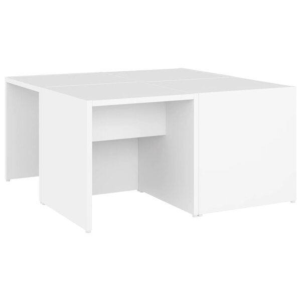 vidaXL Tables basses 4 Pièces blanc 33x33x33 cm bois d'ingénierie