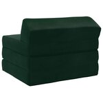 vidaXL Canapé-lit pliable Vert foncé 200 x 70 x 10 cm Velours