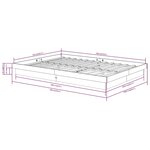 vidaXL Cadre de lit Marron miel Bois massif 135x190 cm Double