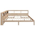 vidaXL Lit bibliothèque sans matelas 200x200 cm bois massif de pin