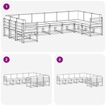 vidaXL Ensemble de canapés d'extérieur 10 Pièces Naturel et Anthracite