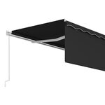 vidaXL Auvent rétractable manuel avec store 5x3 m Anthracite