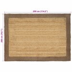 vidaXL Tapis de surface Gris 200 x 290 cm Jute