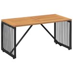 vidaXL Table de jardin Noir et Marron 80 x 40 x 40 cm polyrotin