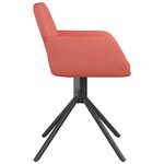 vidaXL Chaises pivotantes à manger lot de 2 Rose Velours