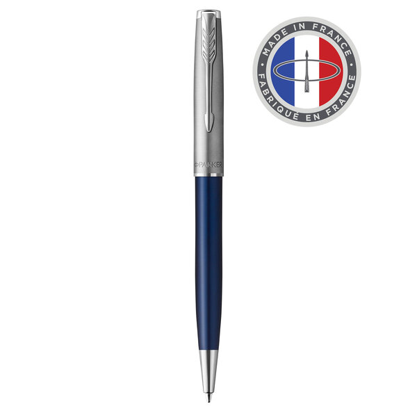 Parker sonnet essentiel stylo bille  bleu  recharge noire pointe moyenne  coffret cadeau
