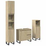 vidaXL Ensemble de meubles de salle de bain 3 Pièces chêne sonoma