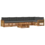 vidaXL Ensemble de canapés d'extérieur 7 Pièces Naturel et Anthracite