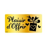 Étiquette cadeau adhésive plaisir d'offrir ø 30 mm (lot de 500)