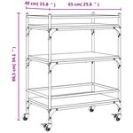 vidaXL Chariot de cuisine chêne marron 65x40x86 5 cm bois d'ingénierie