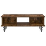 vidaXL Meuble TV Chêne fumé 100 x 35 x 35 cm Bois d'ingénierie