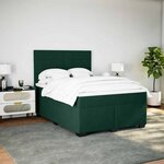 vidaXL Sommier à lattes de lit et matelas Vert foncé 160x200cm Velours