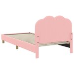 vidaXL Cadre de lit pour enfants avec tête de lit Rose 90 x 200 cm