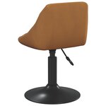 vidaXL Chaises pivotantes à manger lot de 6 marron velours